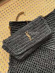 YSL Icare In Raffia Tote Black - 37–55 X 43 X 5 CM - 4