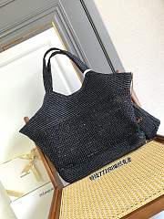 YSL Icare In Raffia Tote Black - 37–55 X 43 X 5 CM - 3