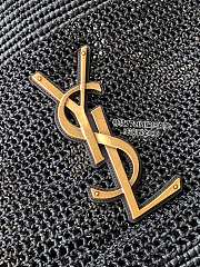 YSL Icare In Raffia Tote Black - 37–55 X 43 X 5 CM - 2