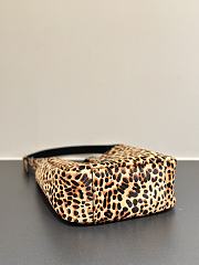 YSL Le5 À7 SuedeLeopa Supple Small In Pony Hair Leather Beige Black - 23×22×8.5cm - 4