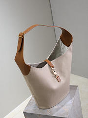 YSL Le 5 a 7 Hobo canvas and leather shoulder bag  26×31.5×13.5cm - 5