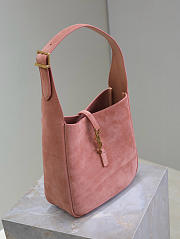 	 YSL LE 5 À 7 supple small in suede pink - 23 X 22 X 8.5cm - 5