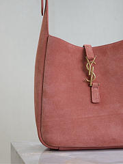 	 YSL LE 5 À 7 supple small in suede pink - 23 X 22 X 8.5cm - 3