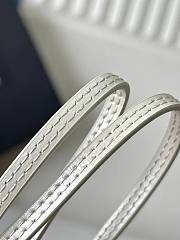 YSL CASSANDRE PHONE HOLDER IN SMOOTH WHITE LEATHER - 18x11x2cm - 3