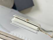 YSL CASSANDRE PHONE HOLDER IN SMOOTH WHITE LEATHER - 18x11x2cm - 2