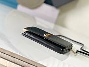 	 YSL CASSANDRE PHONE HOLDER IN SMOOTH BLACK LEATHER - 18x11x2cm - 5