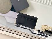 	 YSL CASSANDRE PHONE HOLDER IN SMOOTH BLACK LEATHER - 18x11x2cm - 4