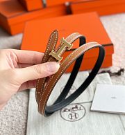Hermes Mini belt H buckle Reversible leather 13mm - 4