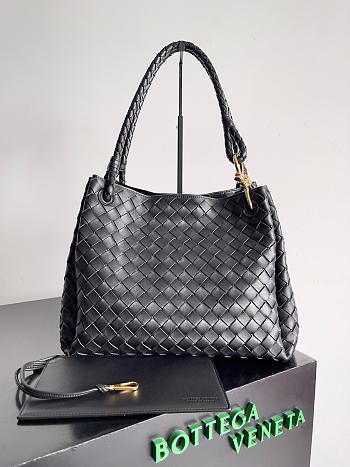 Bottega Veneta Large Parachute In Black - 30x26x20cm