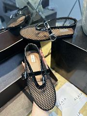  Alaia Fishnet Ballerina Flats - 5