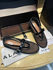  Alaia Fishnet Ballerina Flats - 3