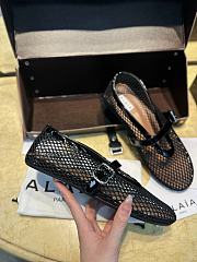  Alaia Fishnet Ballerina Flats - 2