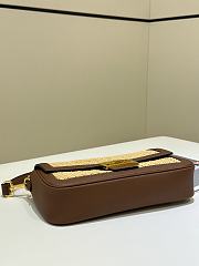 FENDI Baguette macramé-detail Shoulder Bag - 27x6x15cm - 5