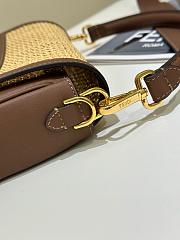 FENDI Baguette macramé-detail Shoulder Bag - 27x6x15cm - 4