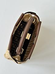 Fendi Peekaboo Fabric Brown - 23x11x18 - 2
