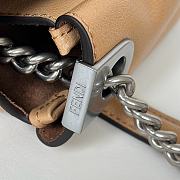 	 Fendi Large Rectangular Chain Strap Shoulder Bag In Brown - 40x7x18.5cm - 5