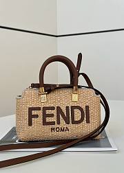 Fendi By The Way Boston Farbic Brown - 20x9x12cm - 1