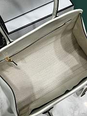 Prada Tan/White Medium linen blend and leather tote bag - 35x22.5x18 - 4