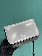 Prada logo-stamp brushed leather bag  - 2