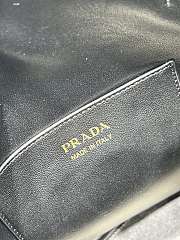 PRADA Cream Buckle Leather Bucket Bag - 26.5x29x18cm - 5