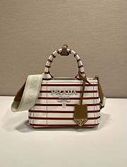	 Prada Linen blend mini handbag red - 22x15x13cm - 1