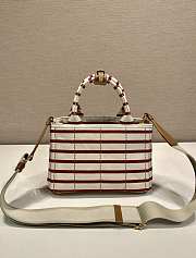 	 Prada Linen blend mini handbag red - 22x15x13cm - 6
