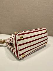 	 Prada Linen blend mini handbag red - 22x15x13cm - 4