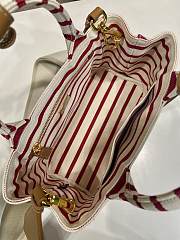 	 Prada Linen blend mini handbag red - 22x15x13cm - 5