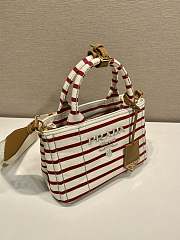 	 Prada Linen blend mini handbag red - 22x15x13cm - 2