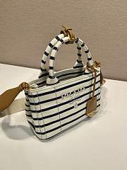 	 Prada Linen blend mini handbag black - 22x15x13cm - 4