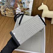 Hermes Noir/Ecru/Blanc Toile Quadrille and Swift Leather Palladium Finish Kelly Sellier 28 Bag - 2