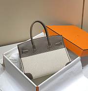 Hermes Birkin 30 Handbag Grey/Cream Leather - 4