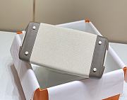 	 Hermes Birkin 35 Handbag Grey/Cream Leather - 3