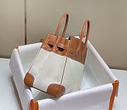 	 Hermes Birkin 35 Handbag Brown/Cream Leather - 6