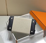 	 Hermes Birkin 30 Handbag Black/Cream Leather - 5