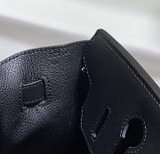 	 Hermes Birkin 35 Handbag Black/Cream Leather - 3