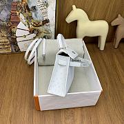	 Hermes Kelly pochette white ostrich leather bag - 22cm - 6