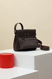 Hermes Herbag Zip 20 bag in dark chocolate - 6