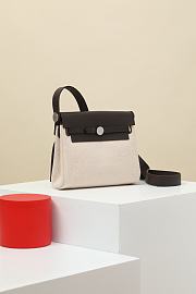	 Hermes Herbag Zip 20 bag in dark chocolate/cream - 3