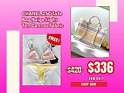 Chanel Deauville Shopping Bag In Canvas - 41x26x17cm - 1