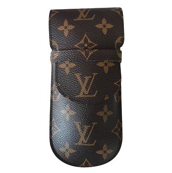 Louis Vuitton Case/etui for glasses or pen holder Brown Beige