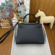 Hermes Kelly 25 Epsom Black Leather - 6