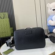 Gucci GG Supreme small crossbody bag Black leather - 16.5x 24x 4.5cm - 1