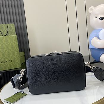 Gucci GG Supreme small crossbody bag Black leather - 16.5x 24x 4.5cm