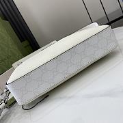 	 Gucci GG Supreme small crossbody bag white leather - 16.5x 24x 4.5cm - 6