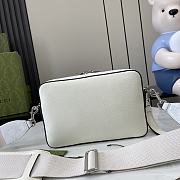 	 Gucci GG Supreme small crossbody bag white leather - 16.5x 24x 4.5cm - 3