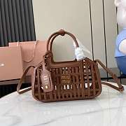 Miu Miu Leather Basket Bag - 24 X12.5 X 9 cm - 3