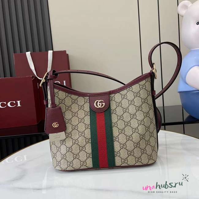 Gucci Ophidia small shoulder bag in red - 23x21x12cm - 1