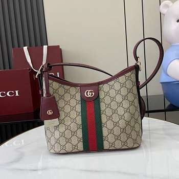 Gucci Ophidia small shoulder bag in red - 23x21x12cm