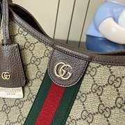 	 Gucci Ophidia small shoulder bag in brown - 23x21x12cm - 3